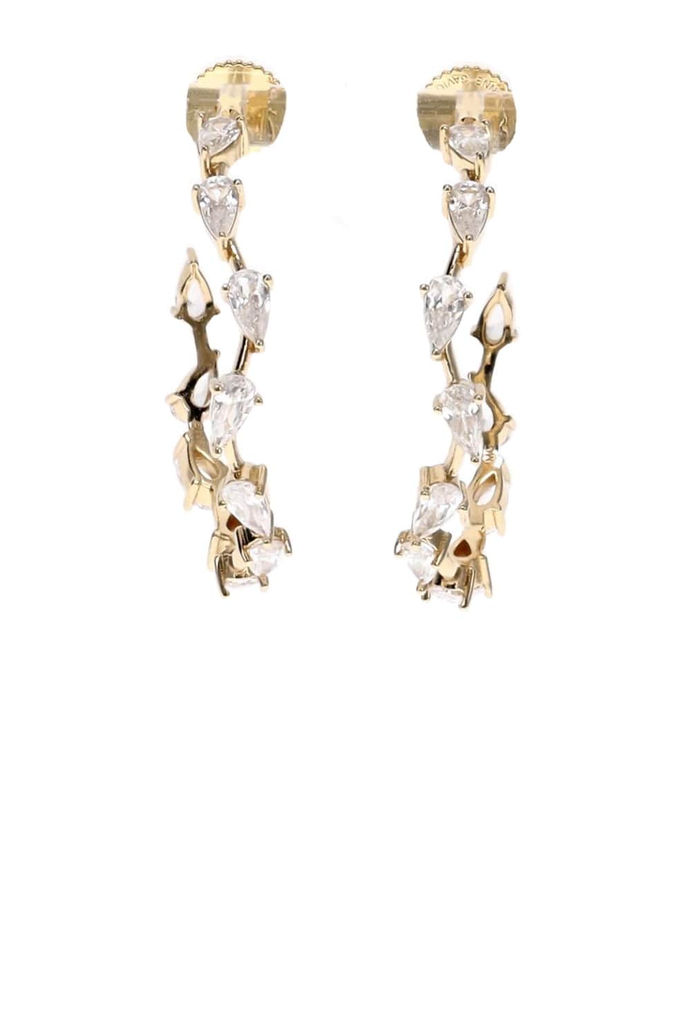 Mignonne Gavigan Worth Crystal Embellished Hoop Earrings