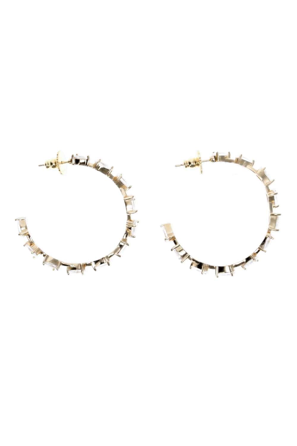 Mignonne Gavigan Worth Crystal Embellished Hoop Earrings