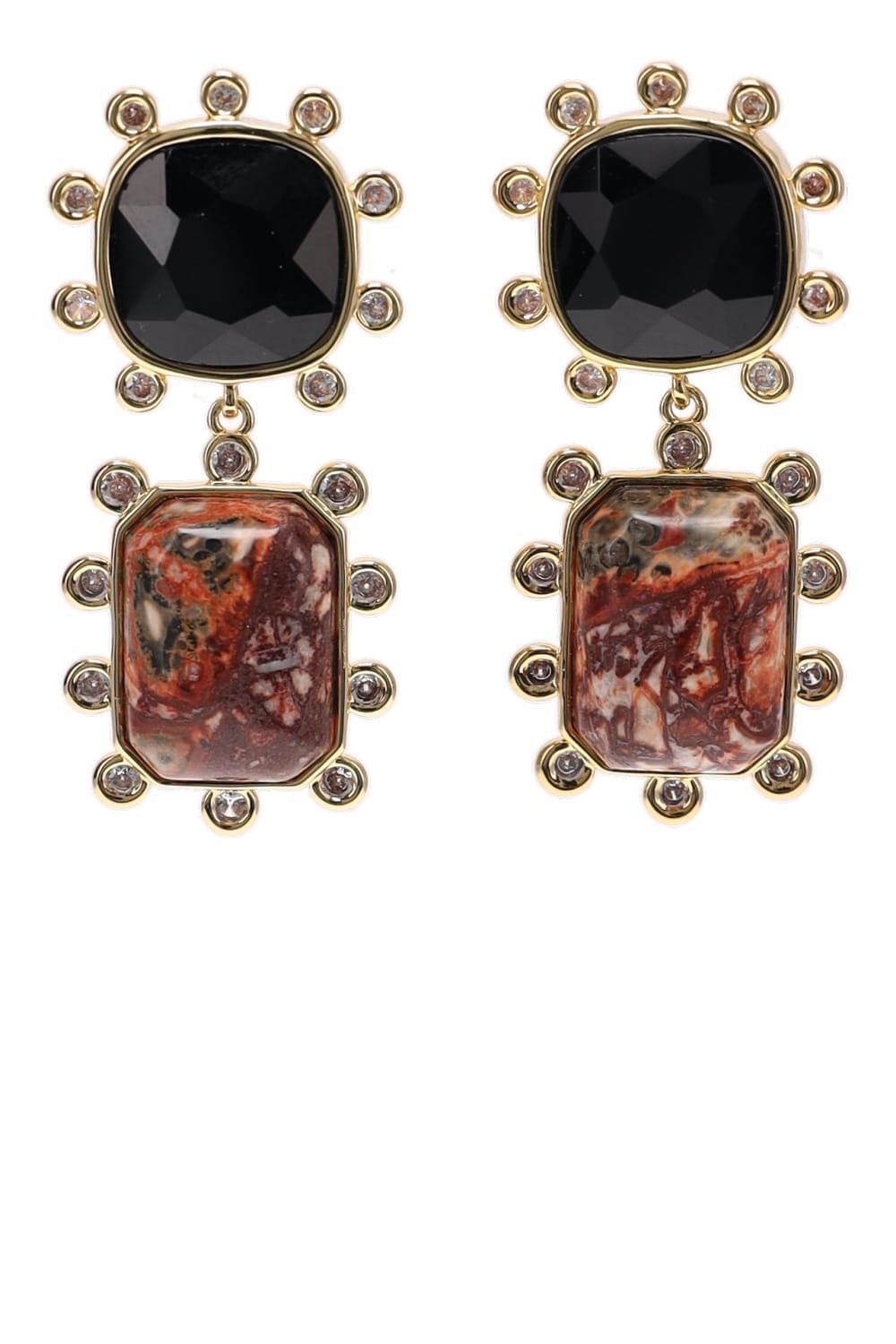 Mignonne Gavigan Fulton Double Drop Stone Earrings