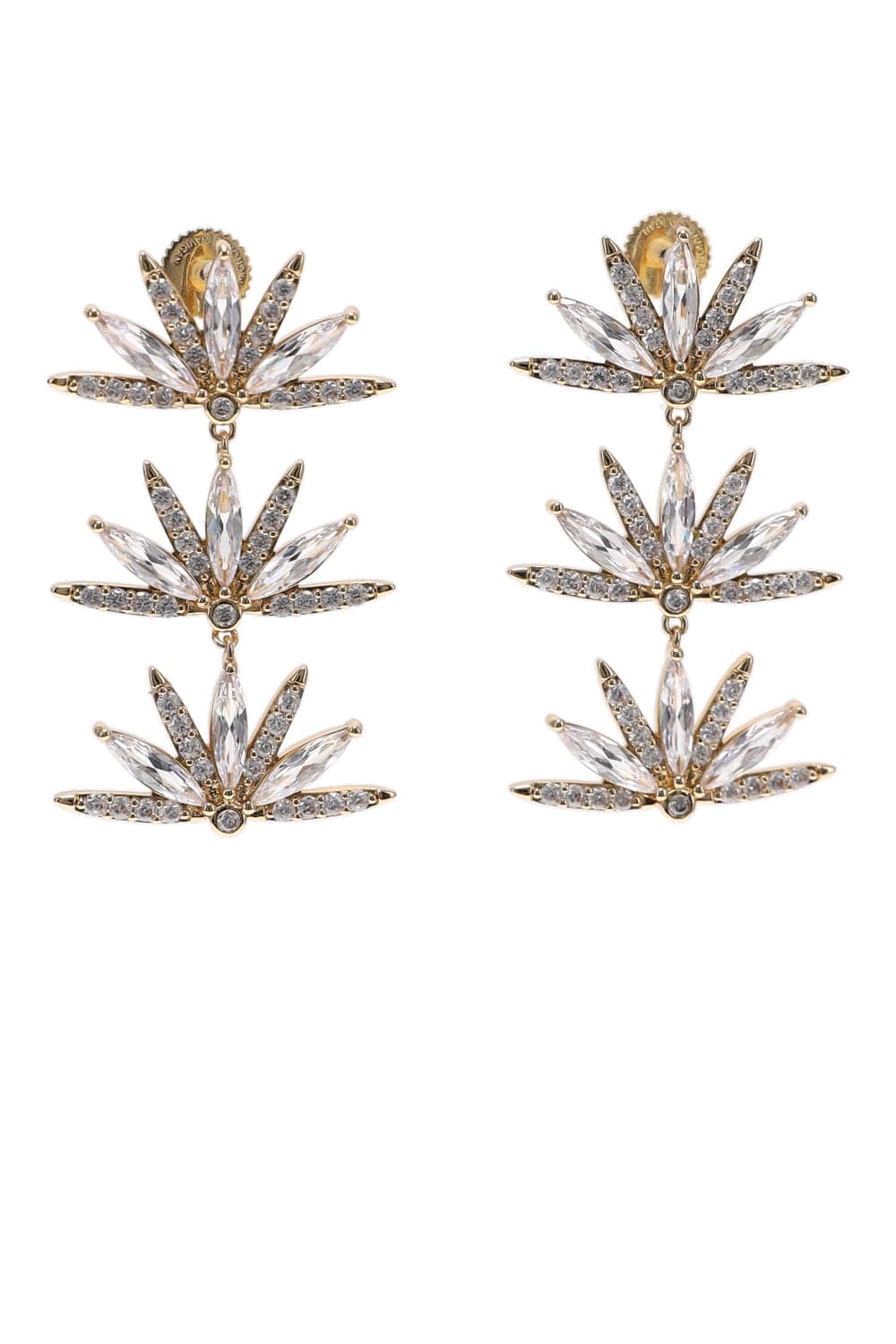 Mignonne Gavigan Vesey Crystal Triple Drop Earrings