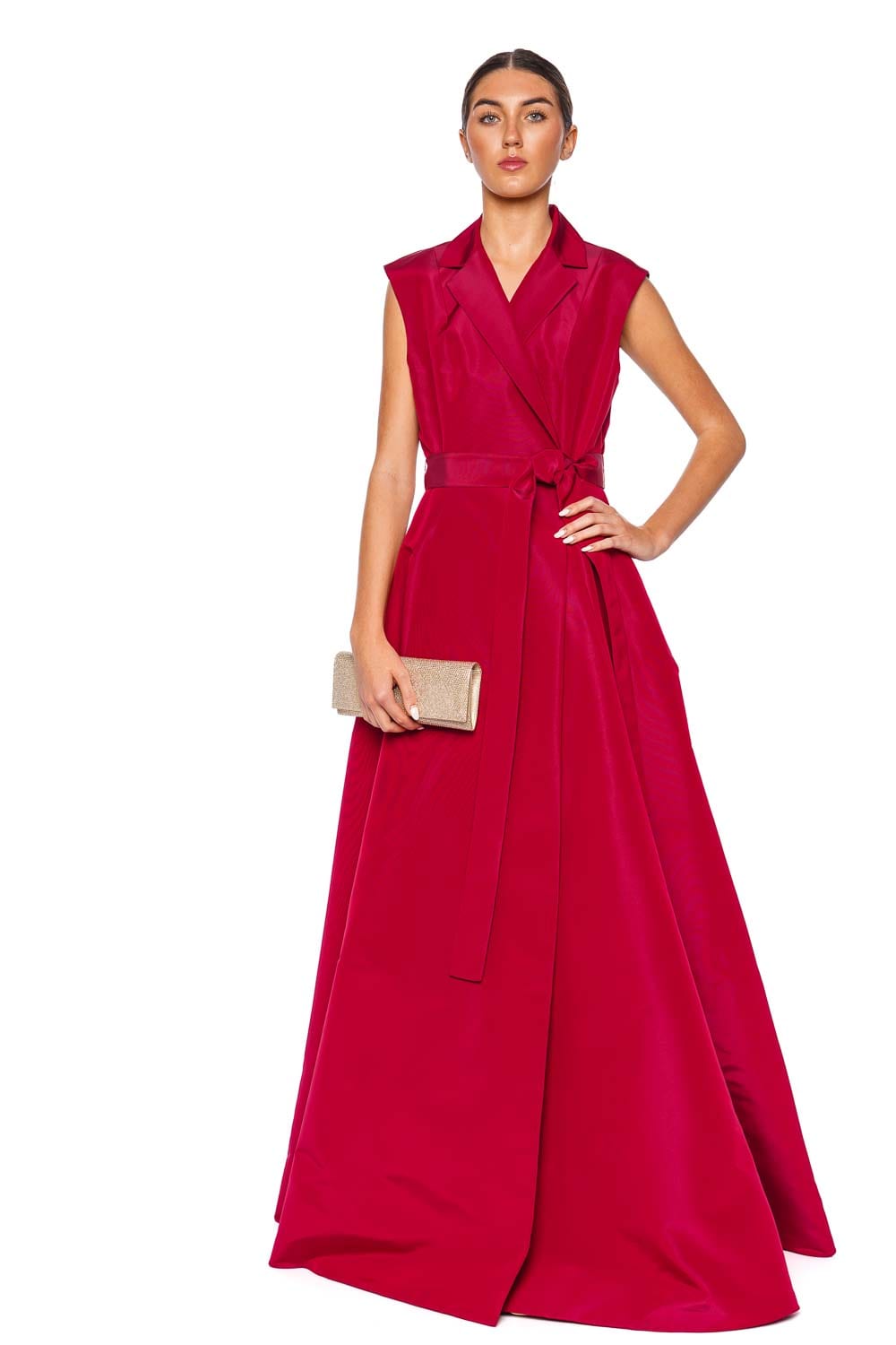 Carolina Herrera Sleeveless Belted Trench Gown