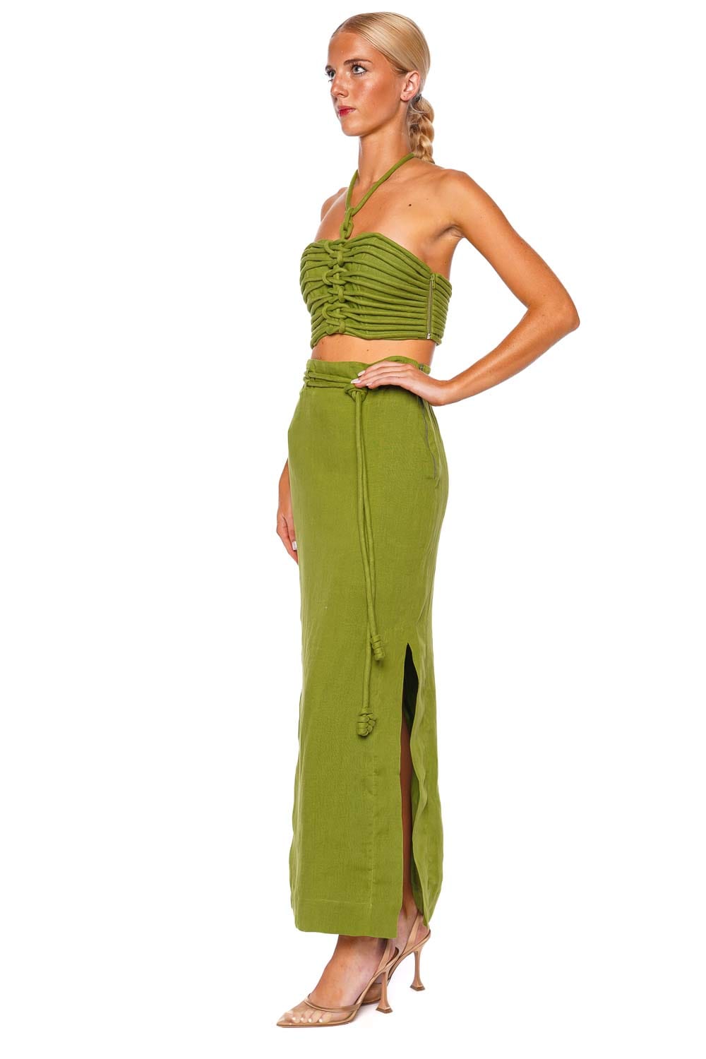 Andres Otalora Mar De Ti Belted Maxi Skirt