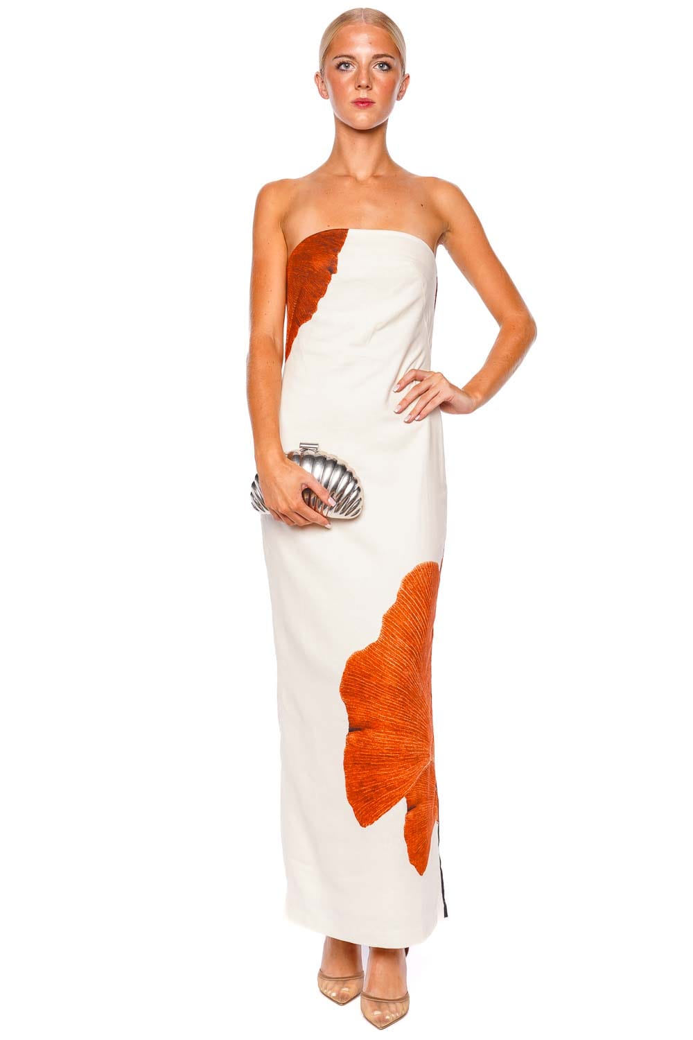 Andres Otalora Nosso Amor Strapless Midi Dress