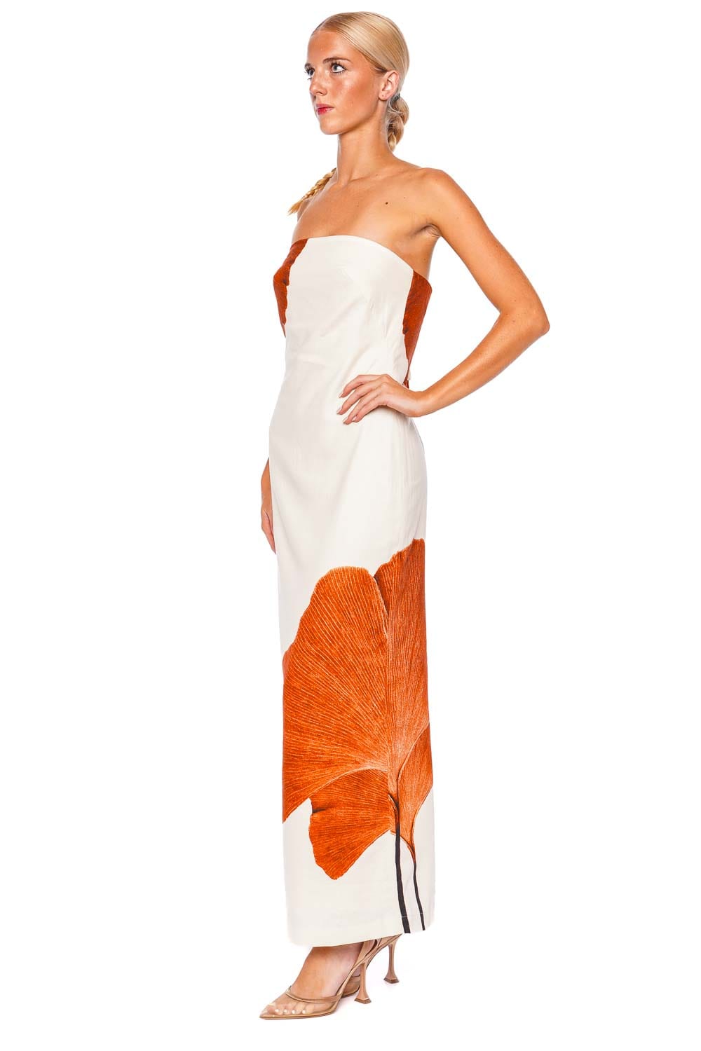 Andres Otalora Nosso Amor Strapless Midi Dress