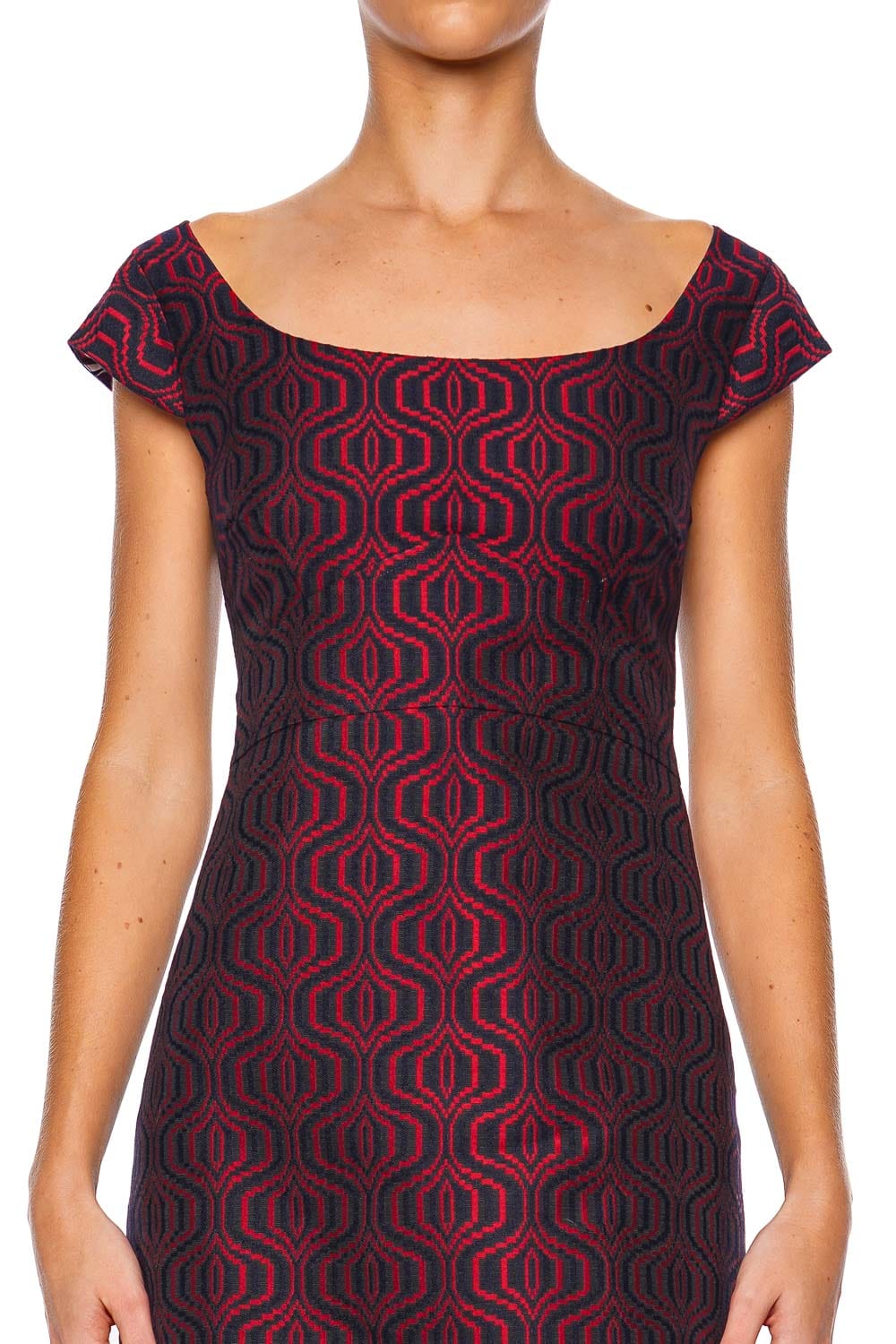 La Double J Arabesque Pixel Jacquard Mini Dress