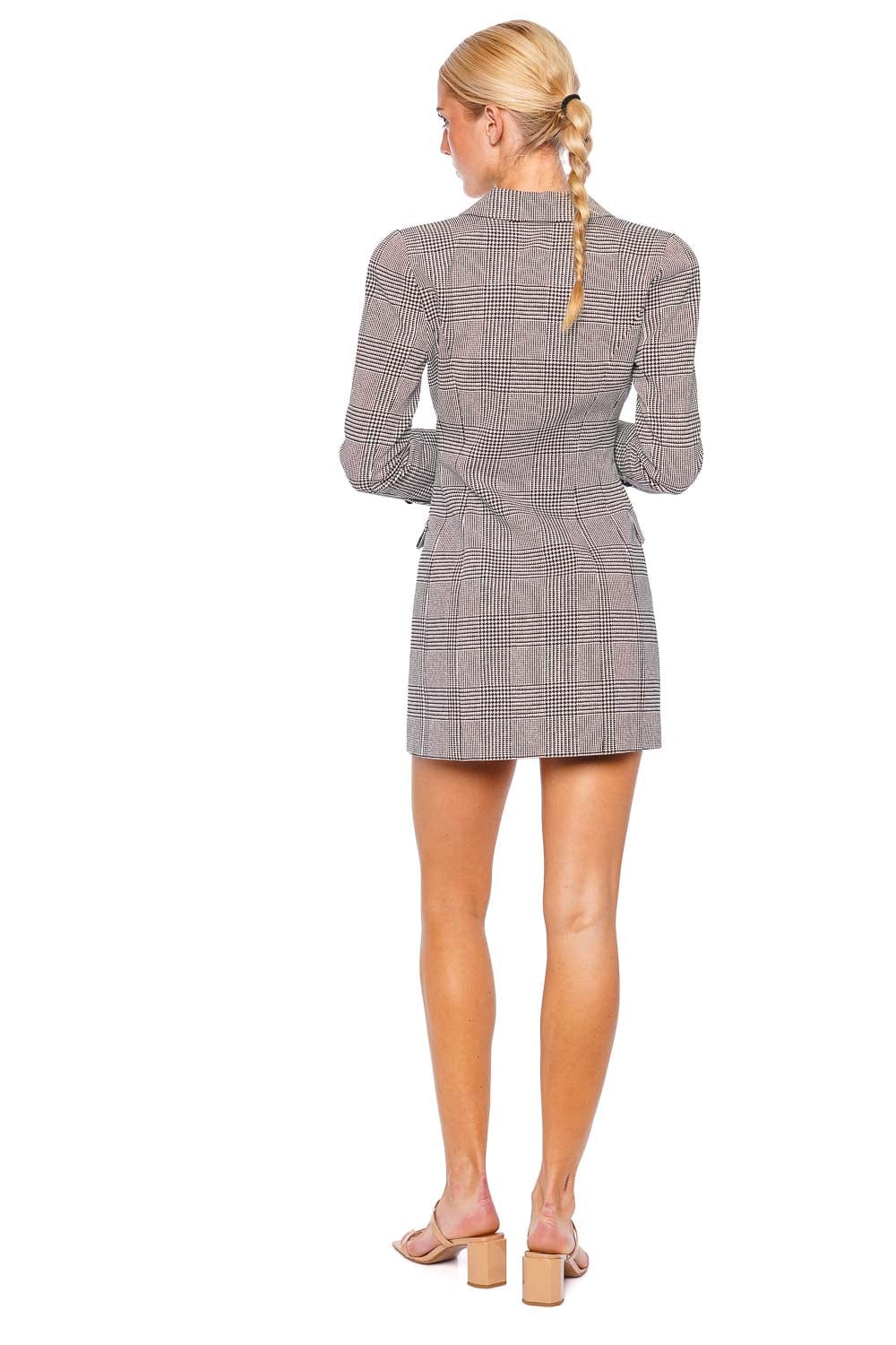 L'AGENCE Tora Houndstooth Blazer Mini Dress