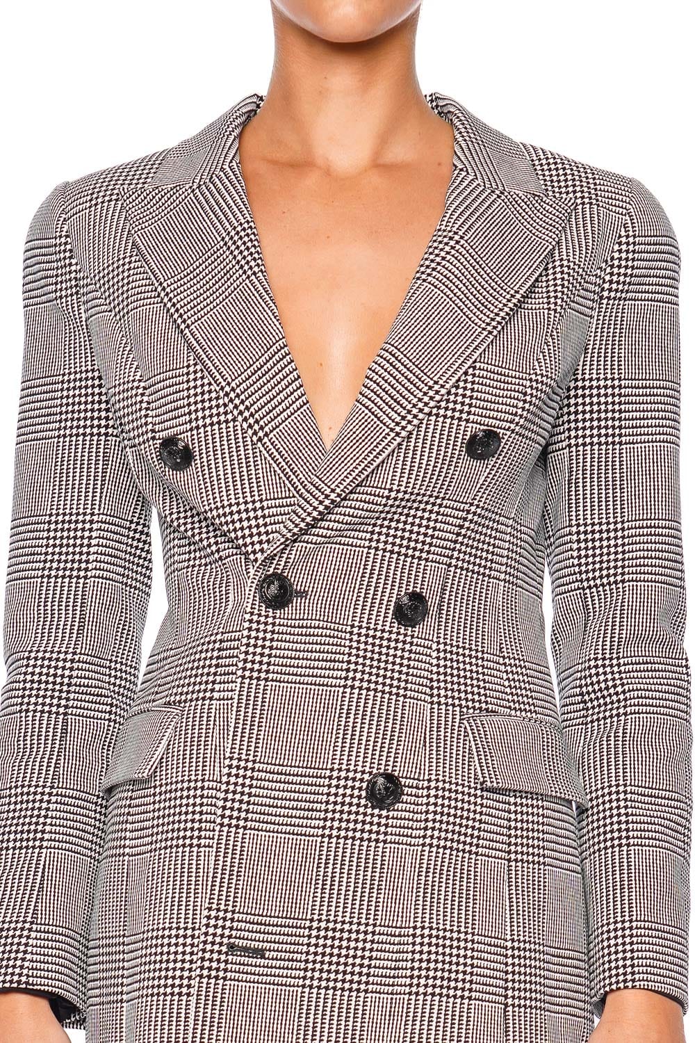 L'AGENCE Tora Houndstooth Blazer Mini Dress