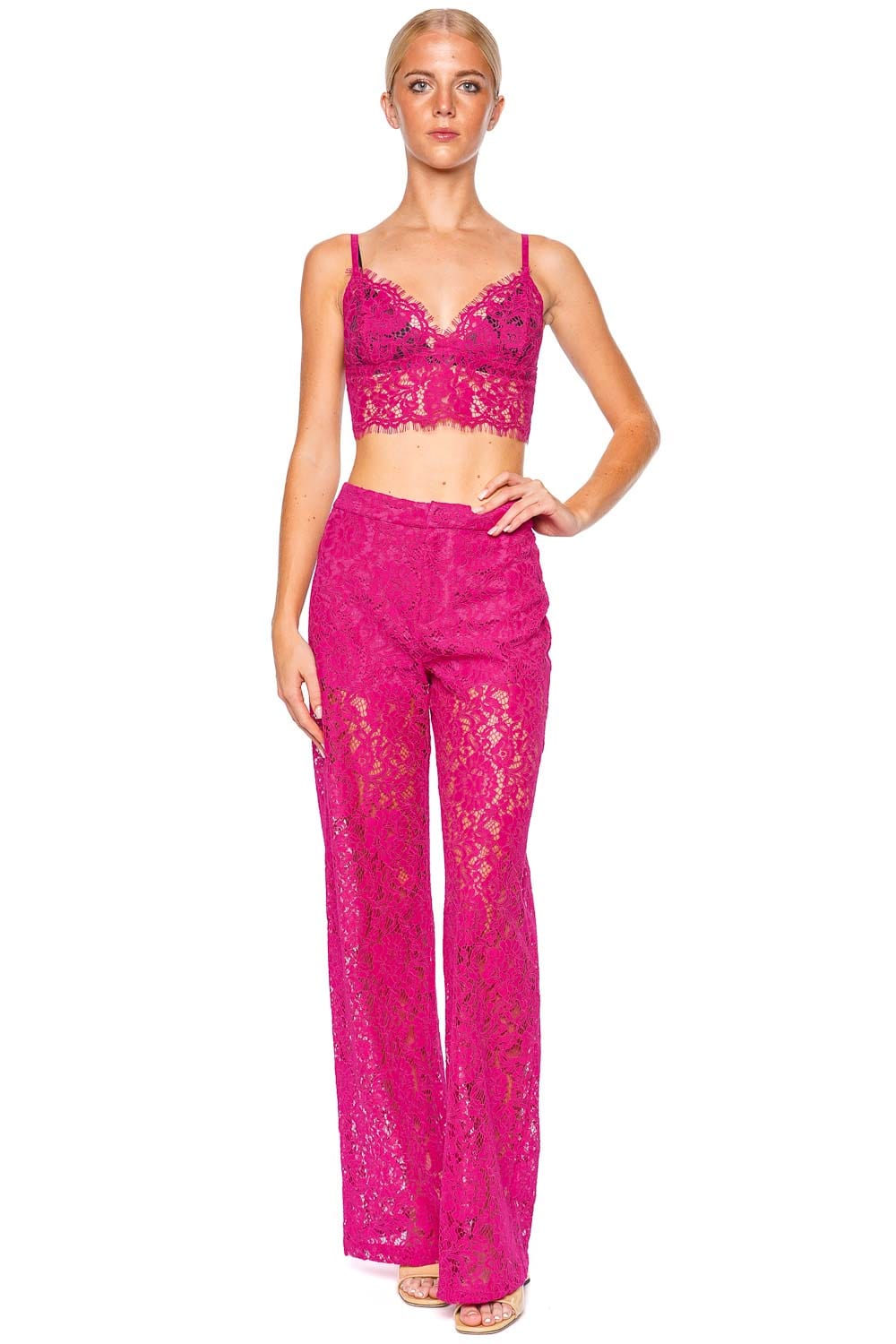 pink bralette top