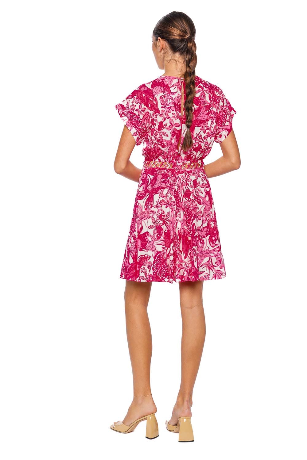 Poupette St Barth Cecile Pink Jengel Mini Dress