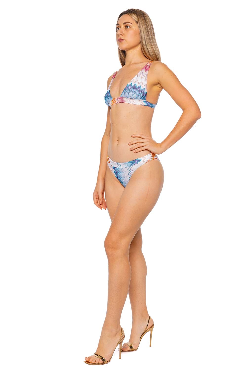 MISSONI Lurex Multi ZigZag Knit Bikini Set