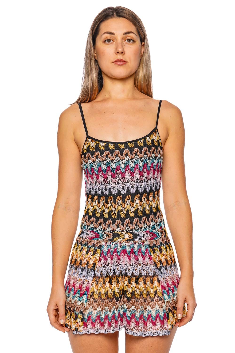 MISSONI Dark Chevron Knit Cover Up Short