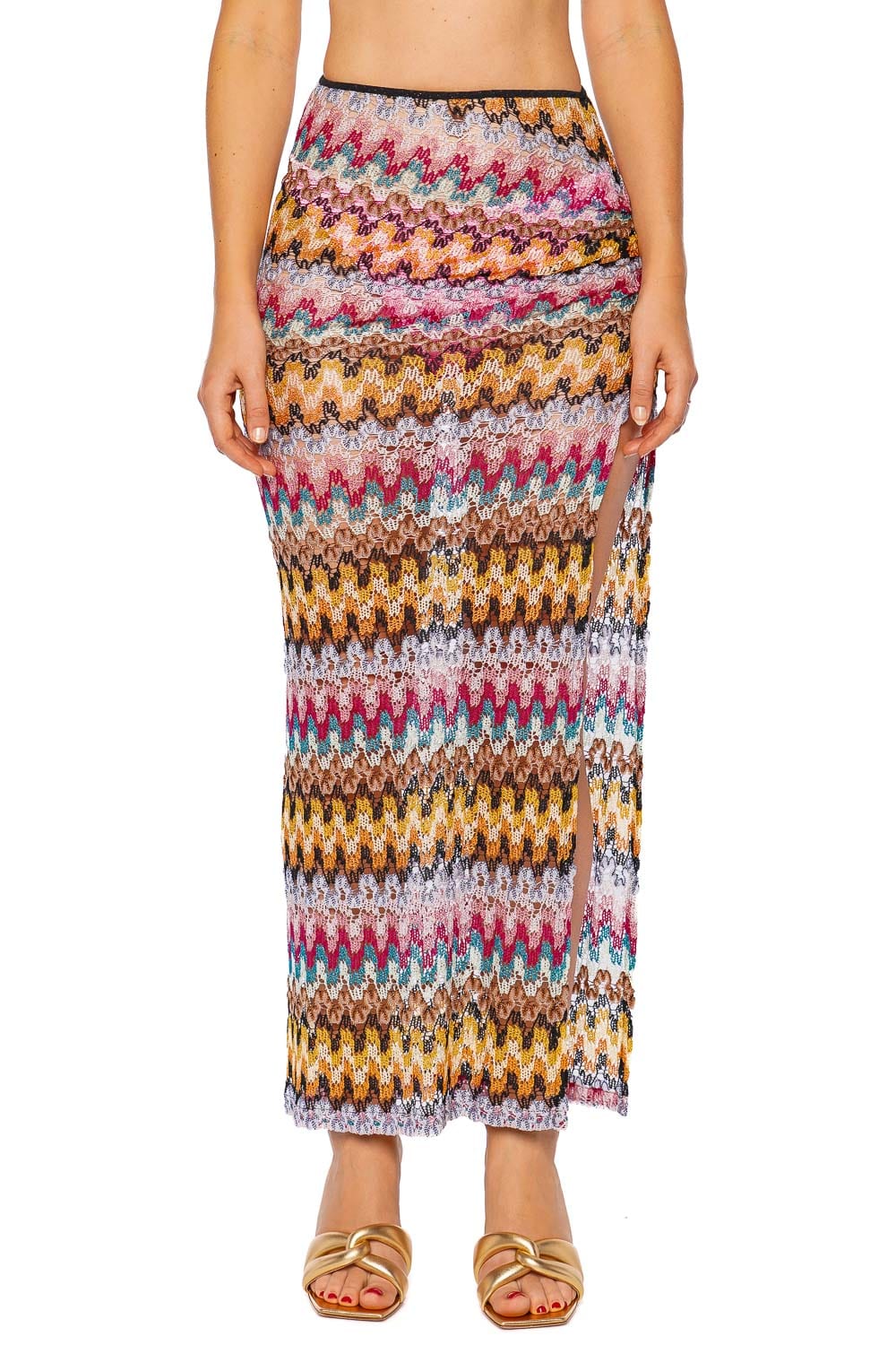 MISSONI Chevron Knit Cover Up Maxi Skirt