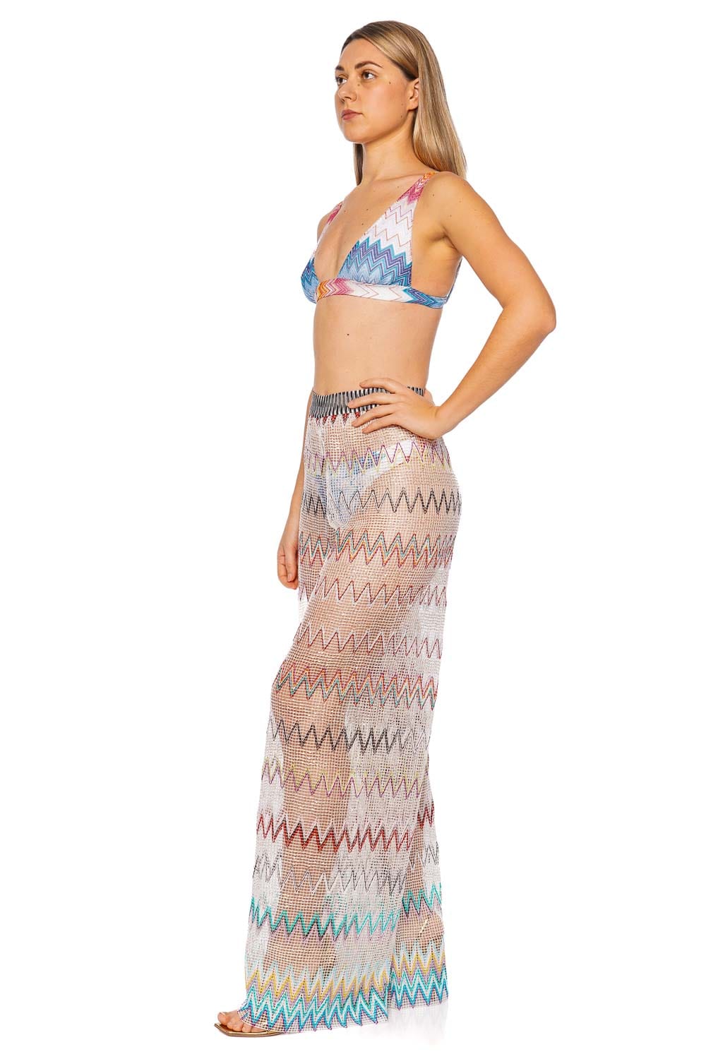 MISSONI Chevron Wide Leg Cover Up Pant