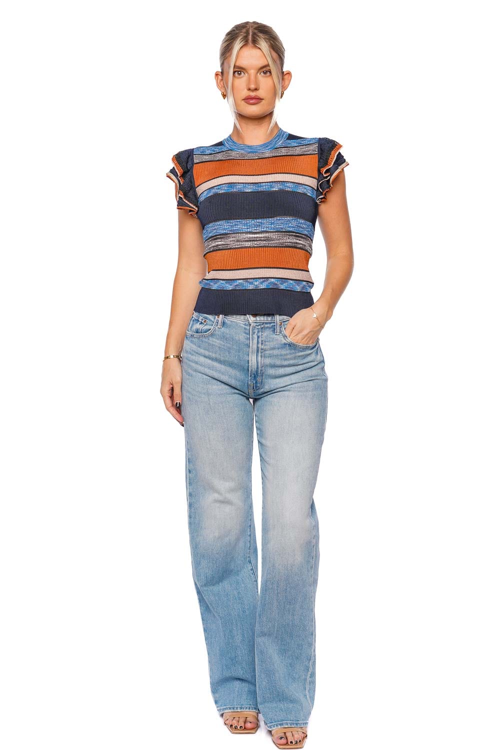 MOTHER Denim The Lasso Sneak Wide Leg Jean