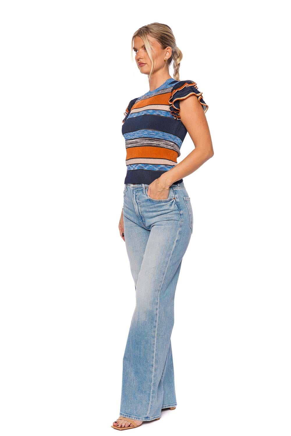 MOTHER Denim The Lasso Sneak Wide Leg Jean