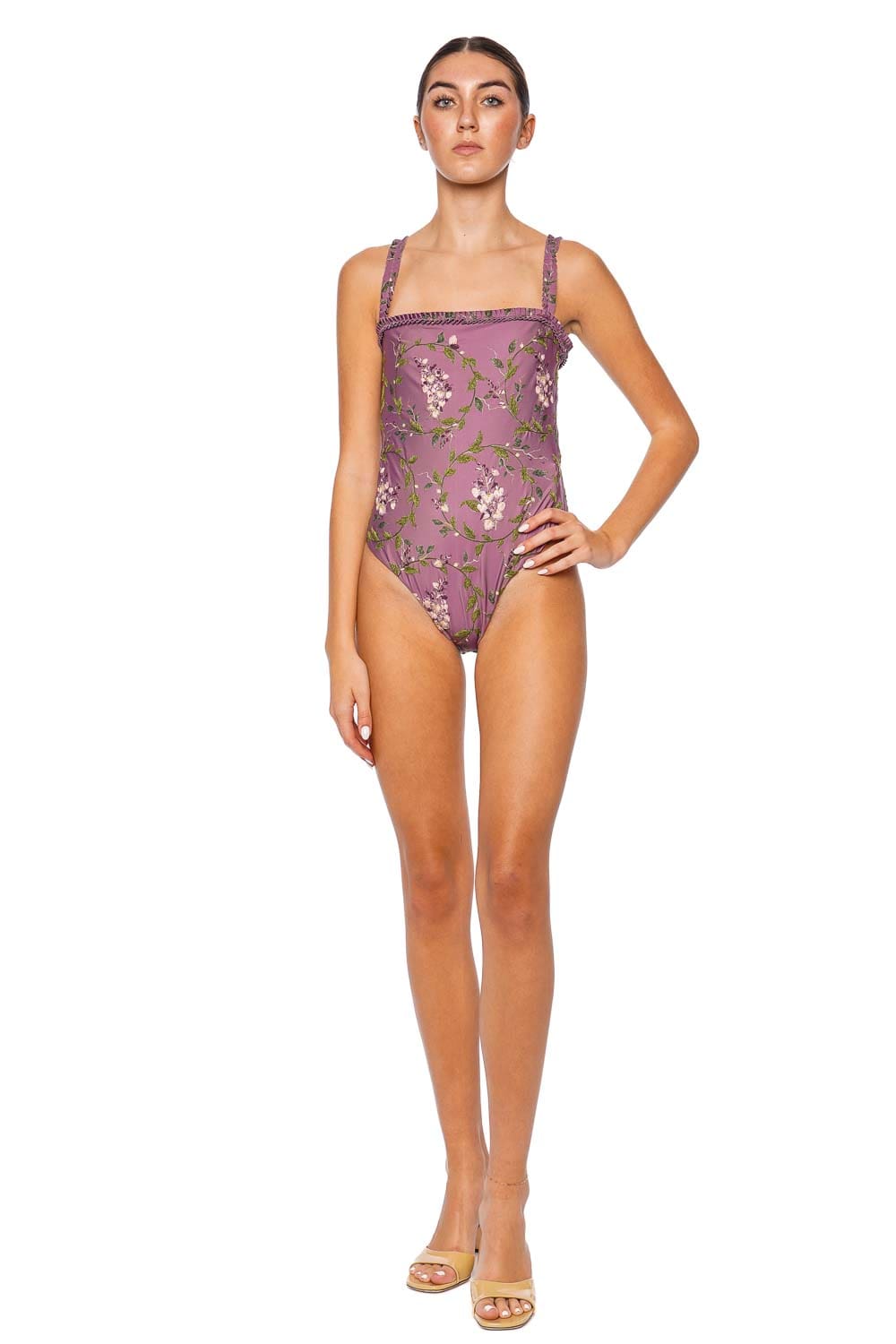 AGUA by Agua Bendita Limon Wisteria One Piece Swimsuit