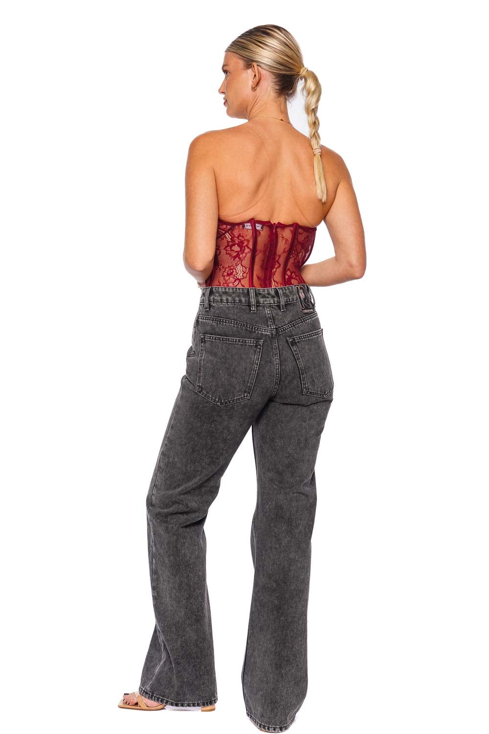 トップス mall bustier #lapeaudegem Major Hottie Lace-Up Flame Tube Top | Windsor
