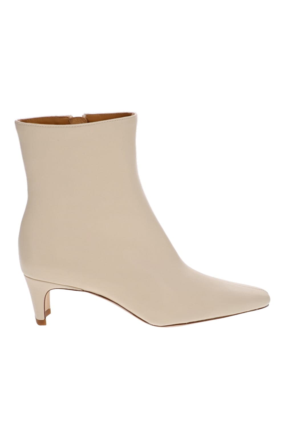 Staud Wally Cream Leather Ankle Boot