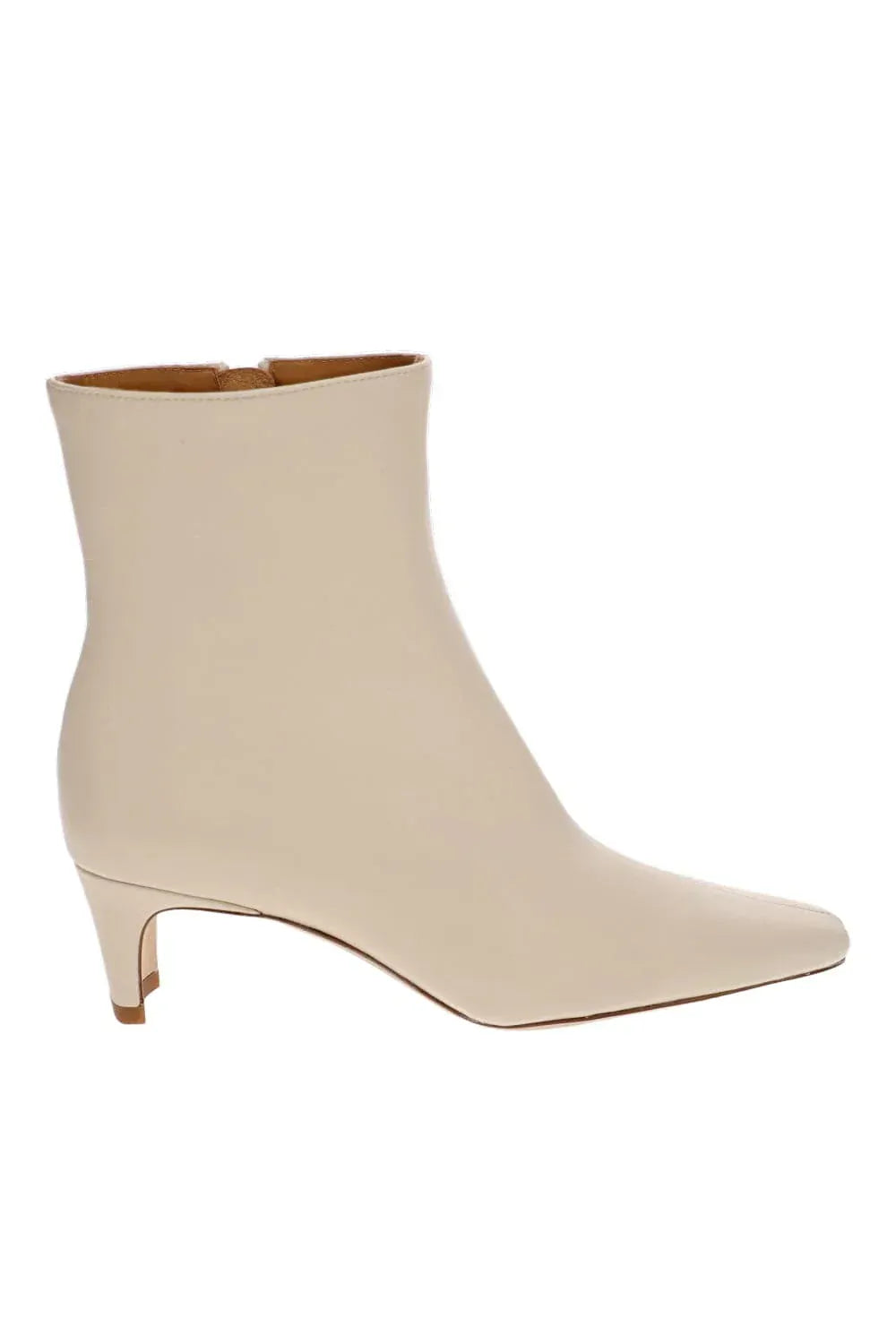 Wally Cream Leather Ankle Boot