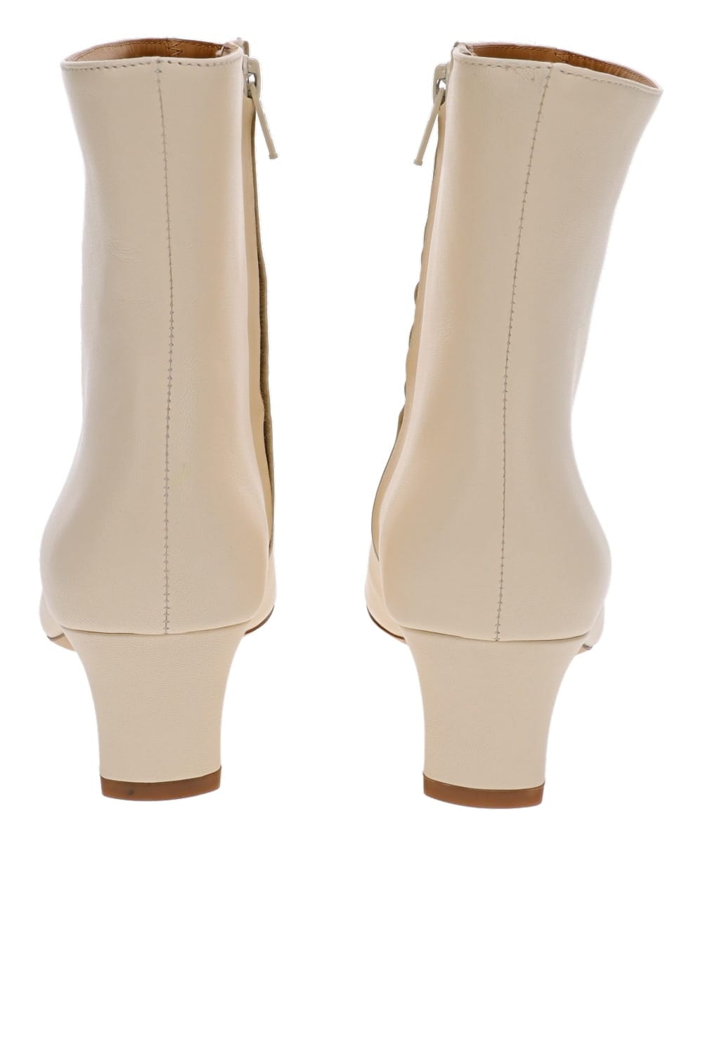 Staud Wally Cream Leather Ankle Boot