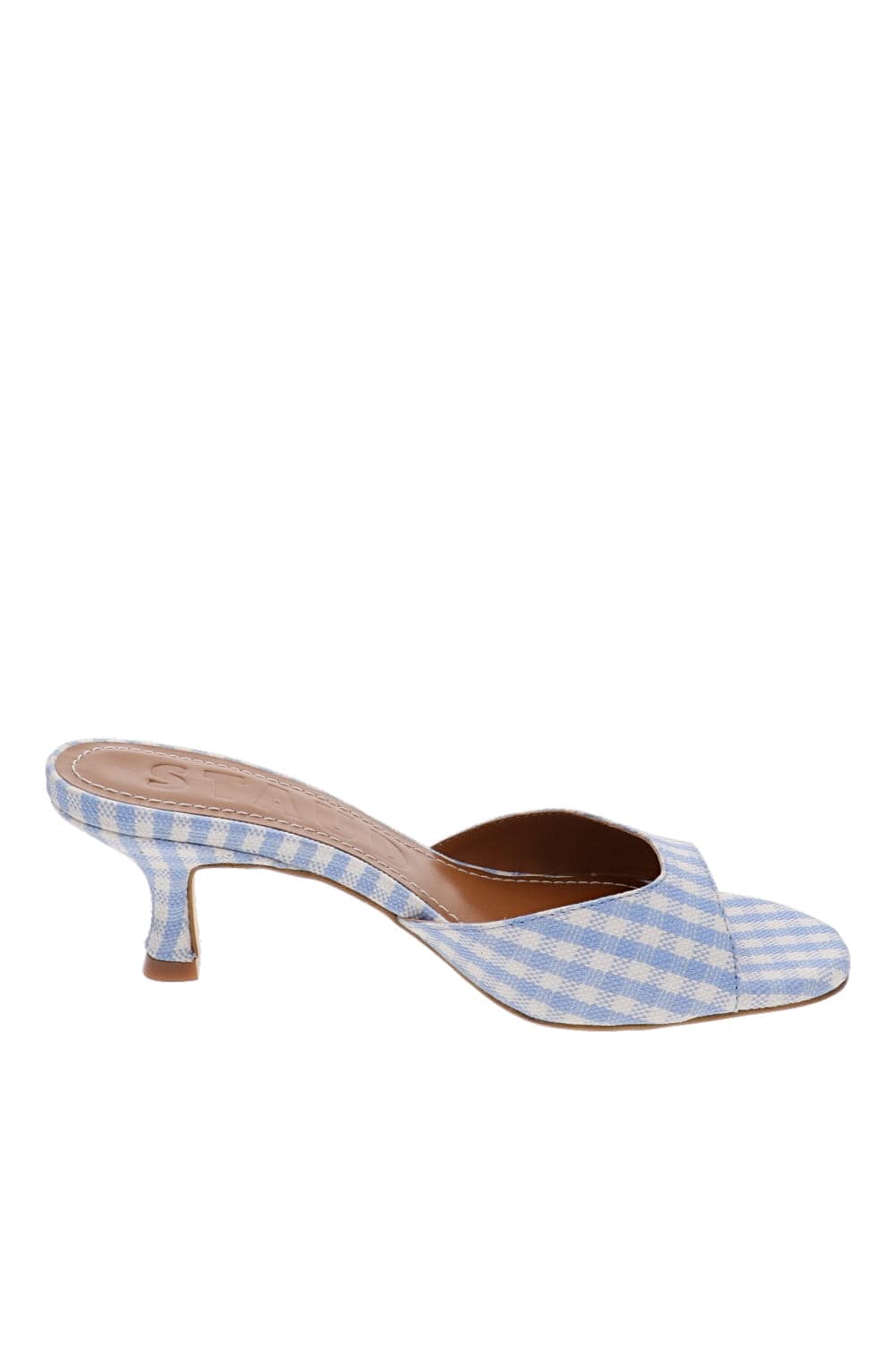 Staud BRIGITTE MULE F25R6001BC SKY MICRO CHECK