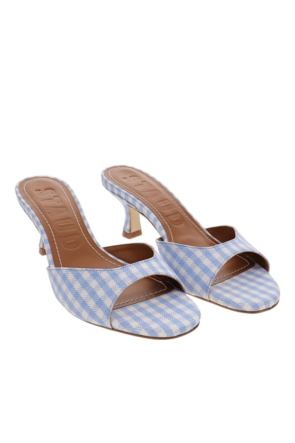 Staud BRIGITTE MULE F25R6001BC SKY MICRO CHECK