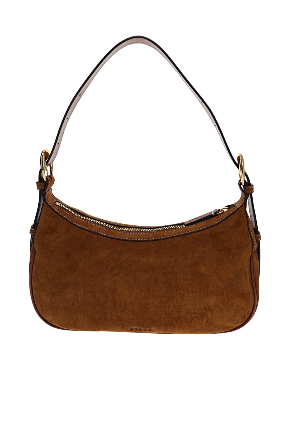 Staud Pine Tan Suede Shoulder Bag