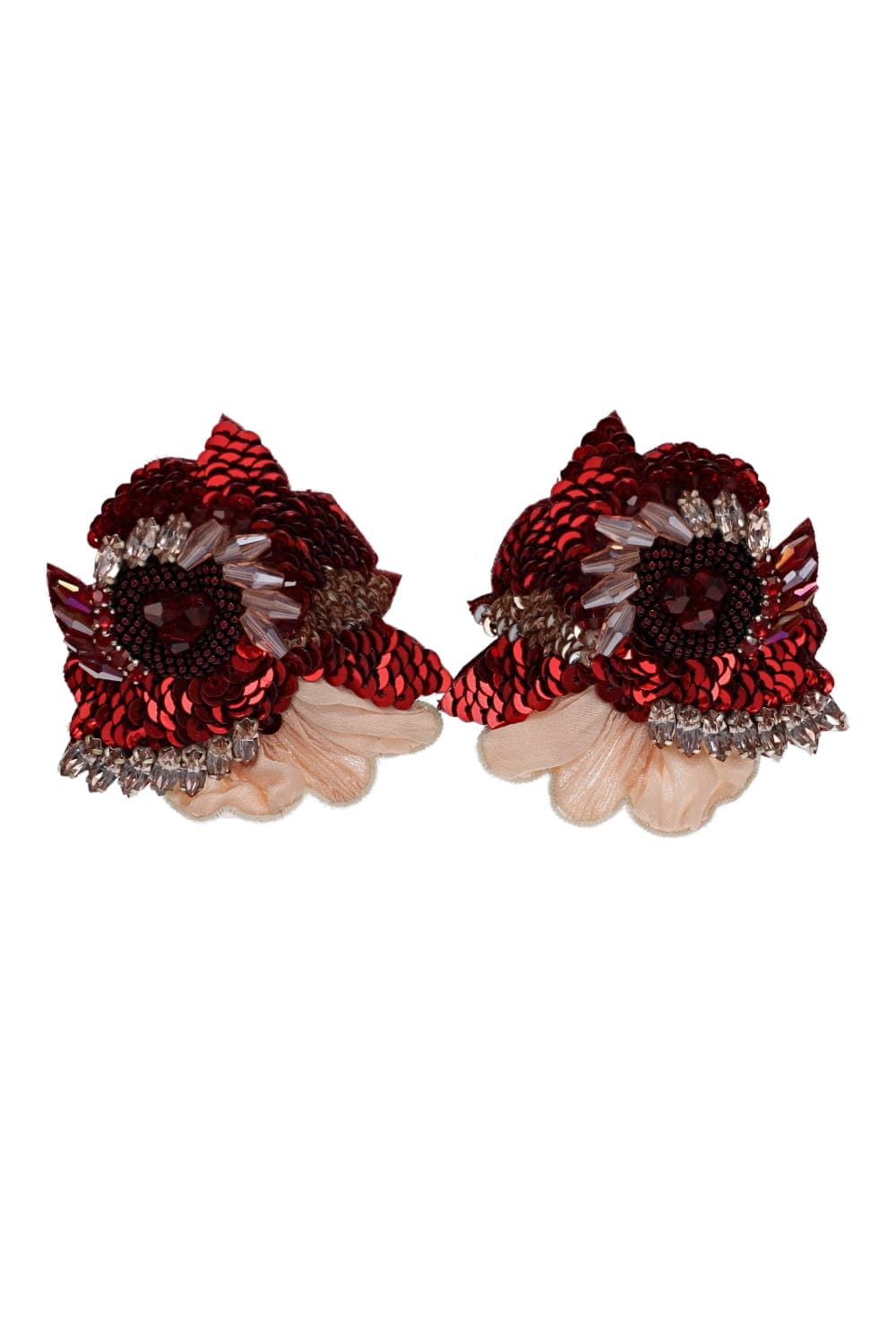 Mignonne Gavigan Ellis Red Petal Beaded Earrings