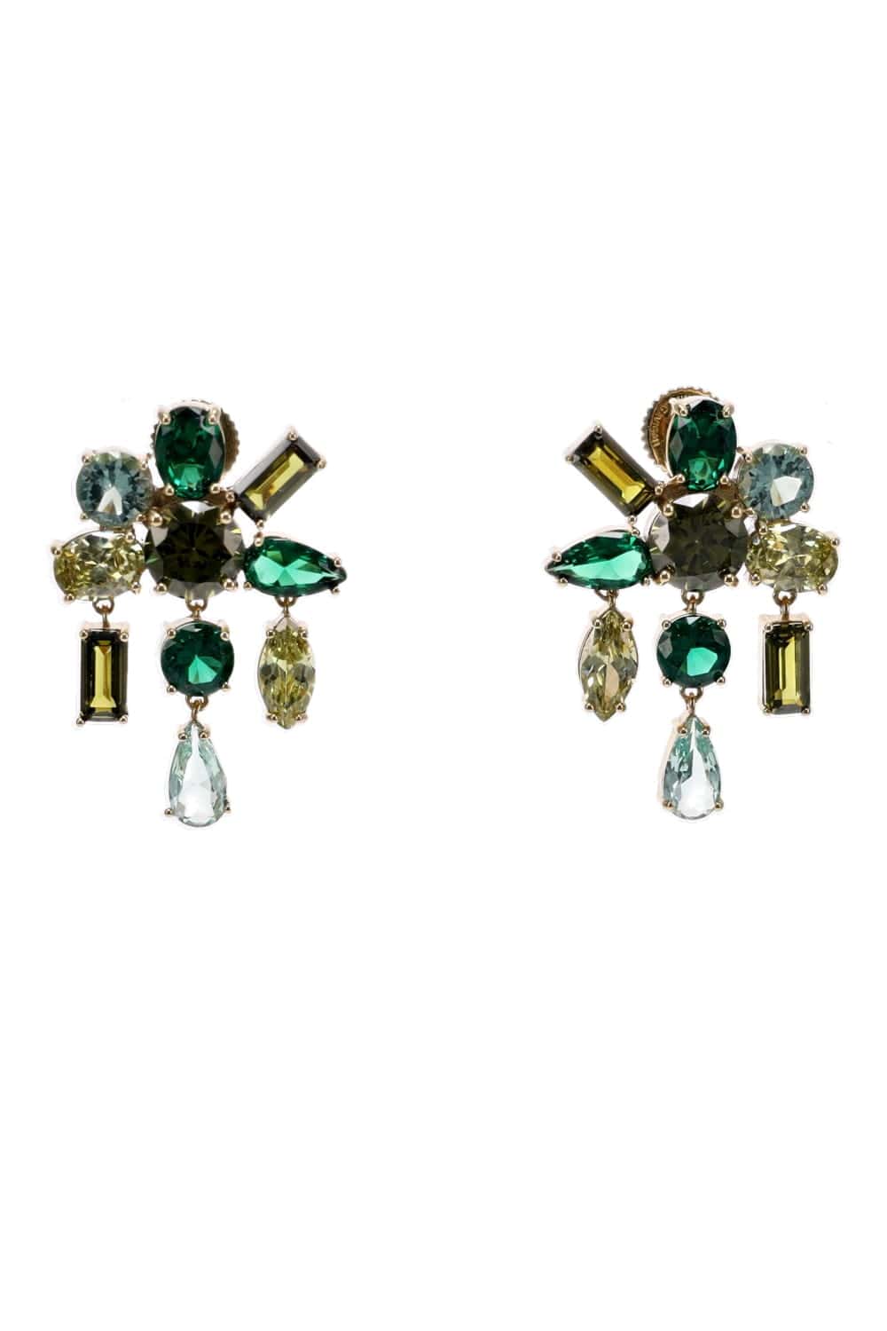 Mignonne Gavigan Tompkins Green Crystal Stud Earrings