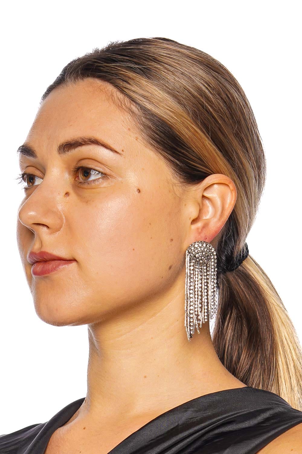 Mignonne Gavigan Noor Crystal Fringe Drop Earrings