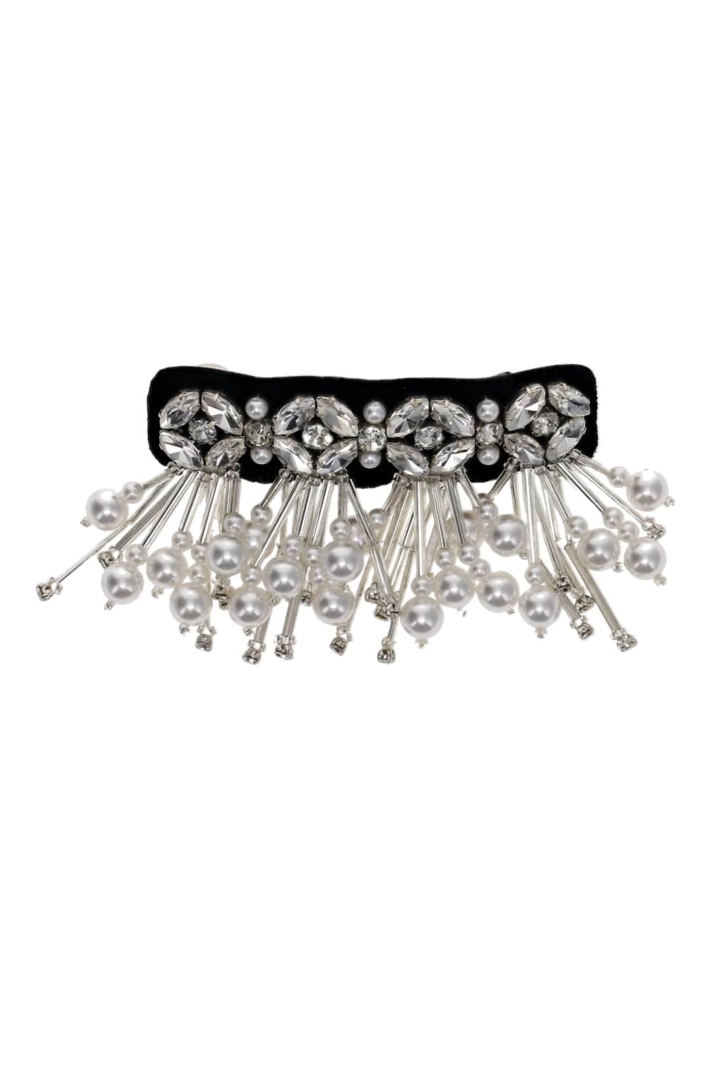 Mignonne Gavigan Luxe Hampton Barrette H85-SMHAIRCLIP BLACK WHITE