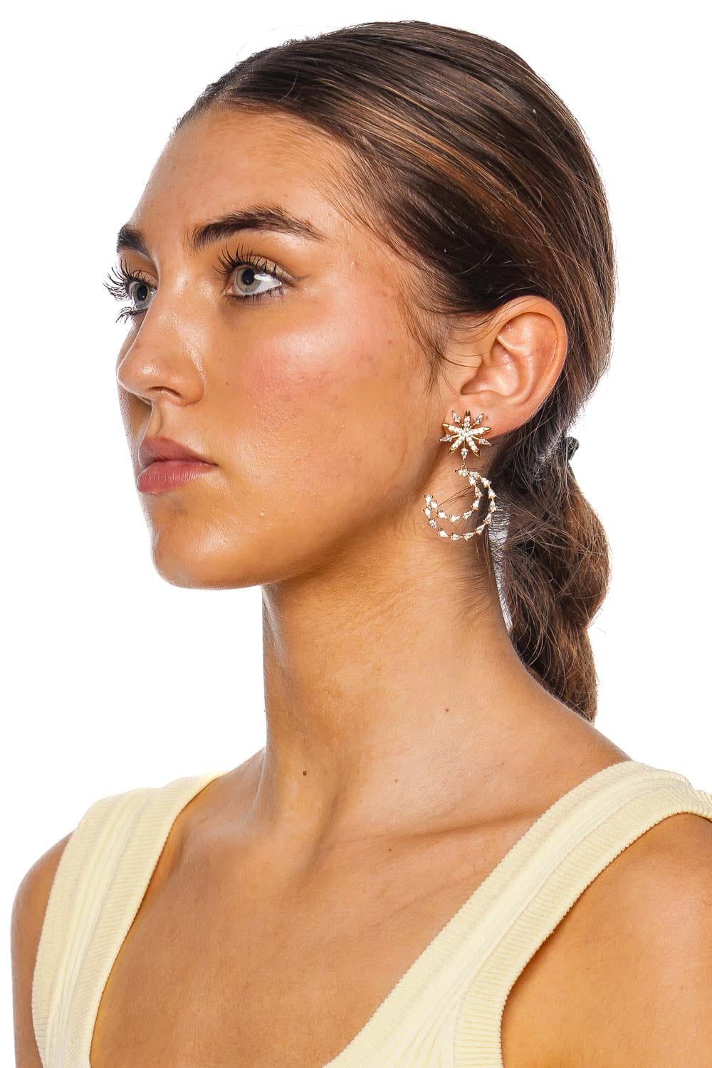 Mignonne Gavigan Bryant Crystal Moon Drop Earrings