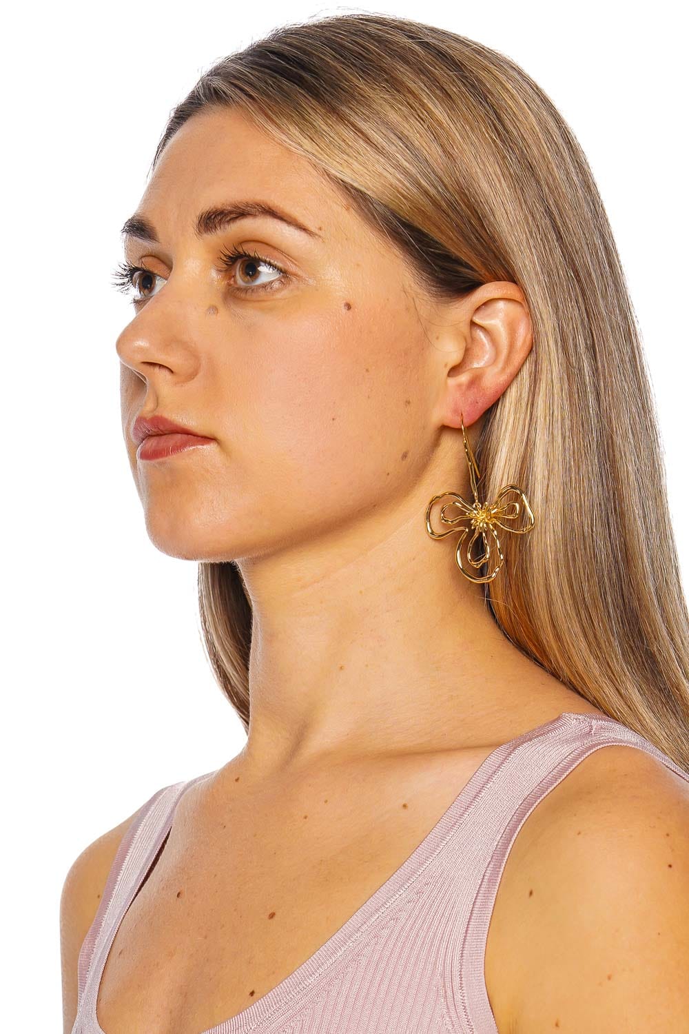 Mignonne Gavigan Estela Gold Floral Drop Earrings