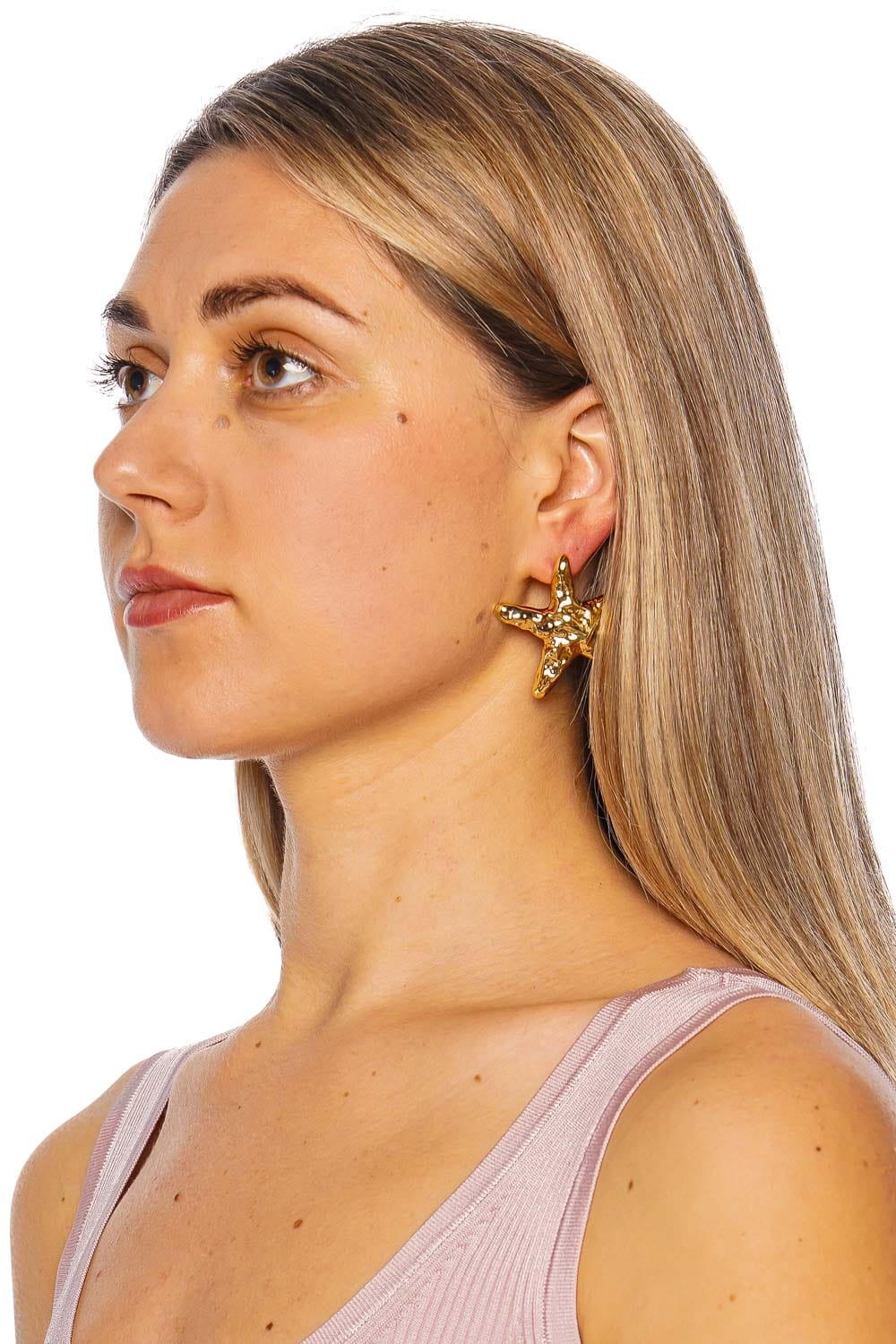 Mignonne Gavigan Estrella Gold Starfish Stud Earrings