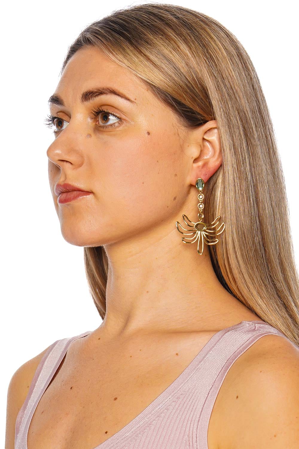 Mignonne Gavigan Maribel Gold Palm Drop Earrings