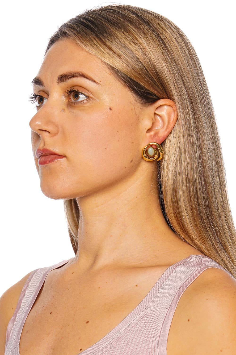 Mignonne Gavigan Vida Swirl Stone Stud Earring