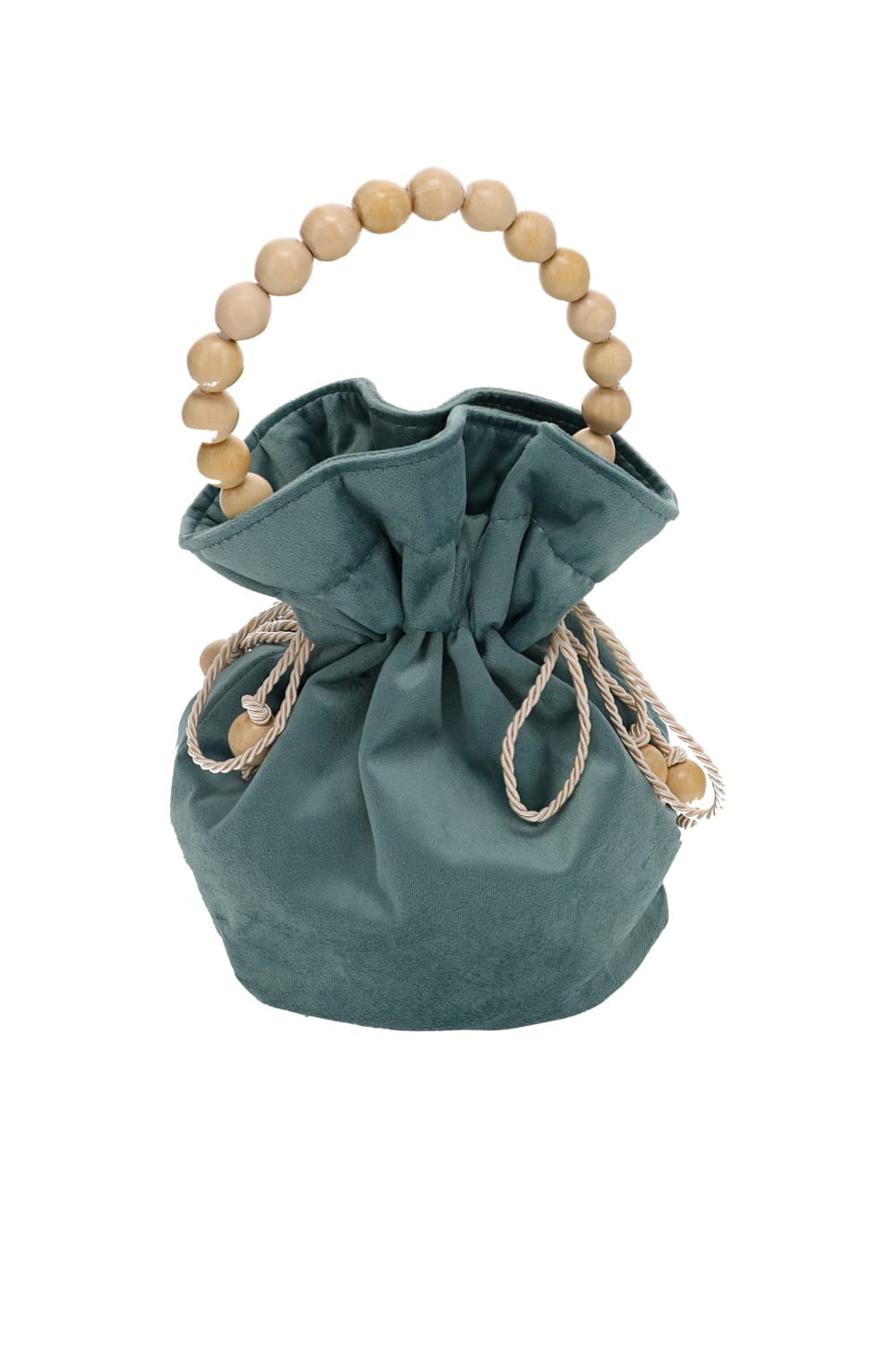 PatBO Carol Beaded Velvet Drawstring Bag