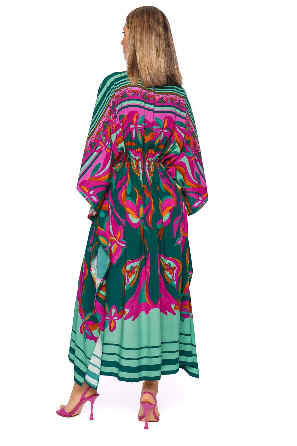 PatBO ALJEZUR MAXI ROBE SPM30700US GREEN MULTI