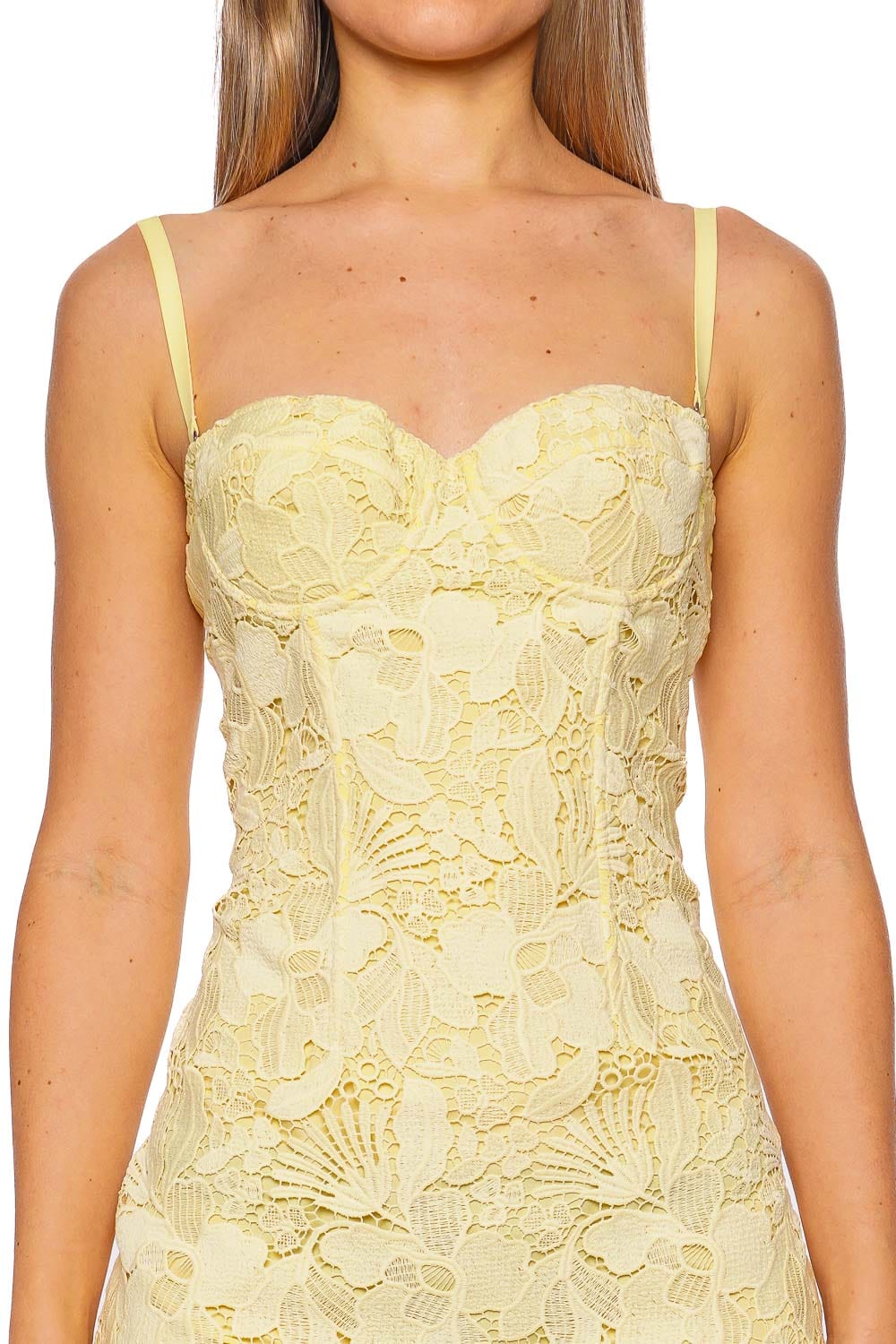 DES_PHEMMES Broderie Anglaise Bustier Mini Dress