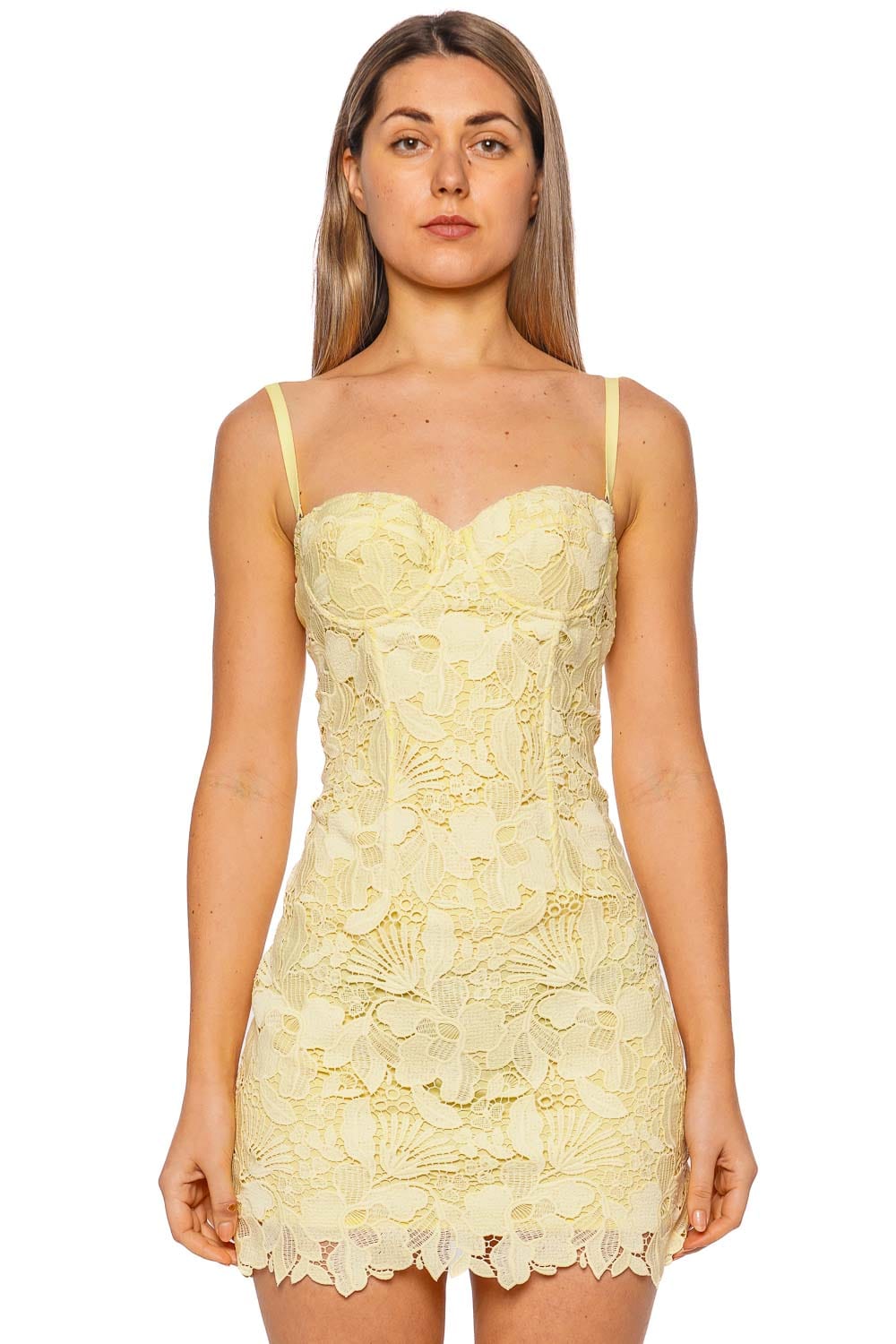 DES_PHEMMES Broderie Anglaise Bustier Mini Dress