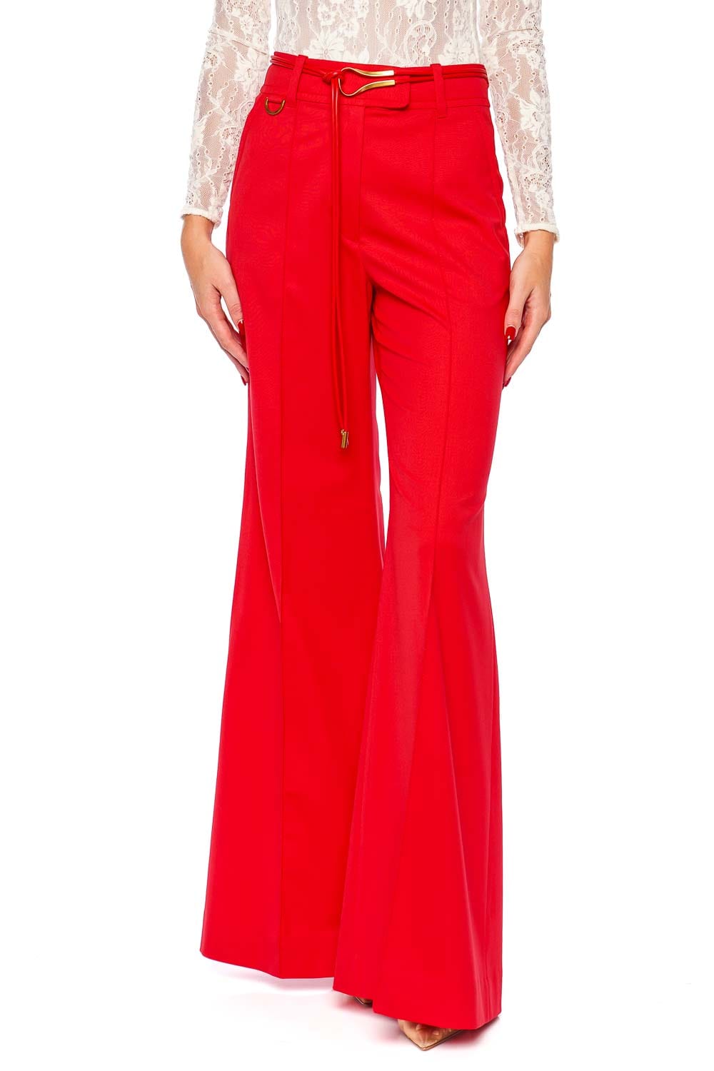 ZIMMERMANN Crush Red High Waisted Tailored Pant