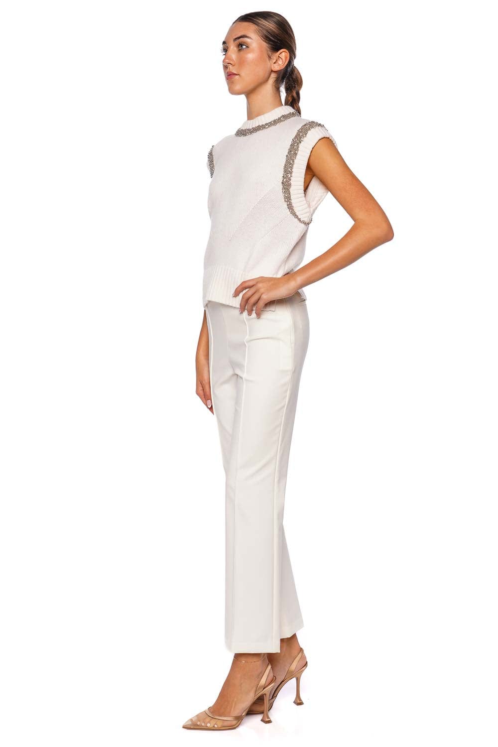 SIMKHAI Michelle Ivory Cropped Pant