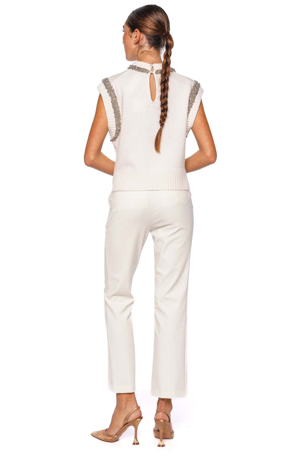 SIMKHAI Michelle Ivory Cropped Pant