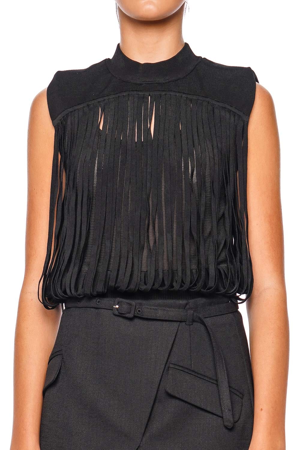 SIMKHAI Carina Black Sleeveless Top