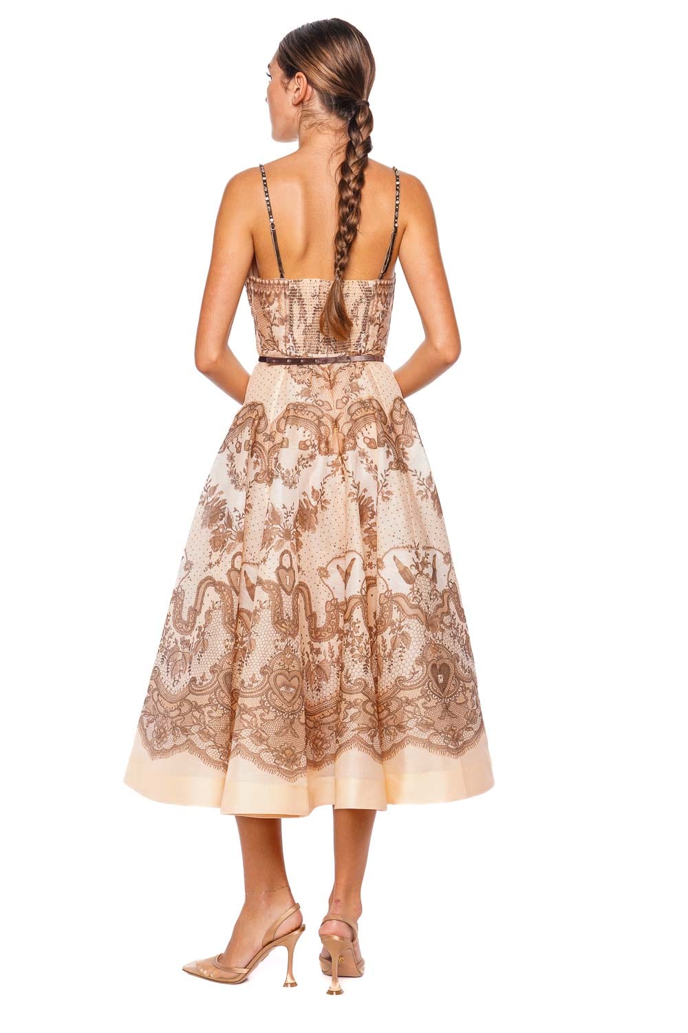 ZIMMERMANN Crush Twist Front Organza Midi Dress