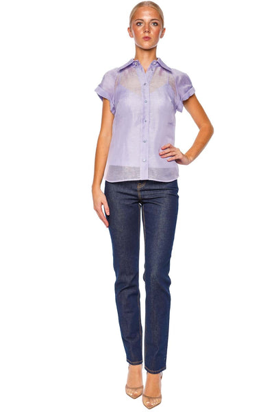 Bridget / half sleeve blouse(sugar/sesame/chocolate) – deres