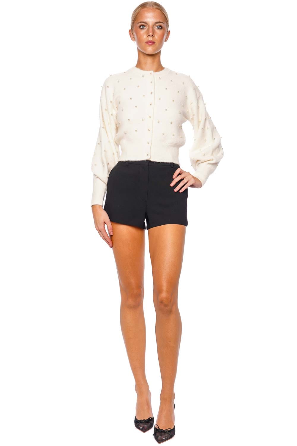 ZIMMERMANN Crush Ivory Pearl Beaded Cardigan