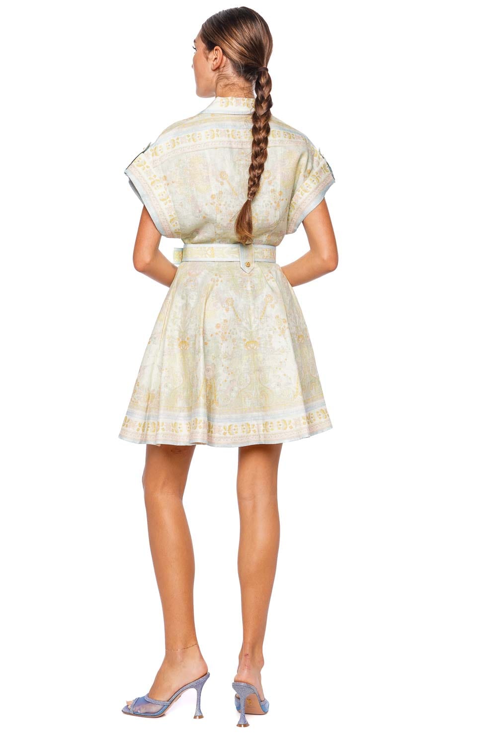 ZIMMERMANN Acacia Belted Mini Shirt Dress