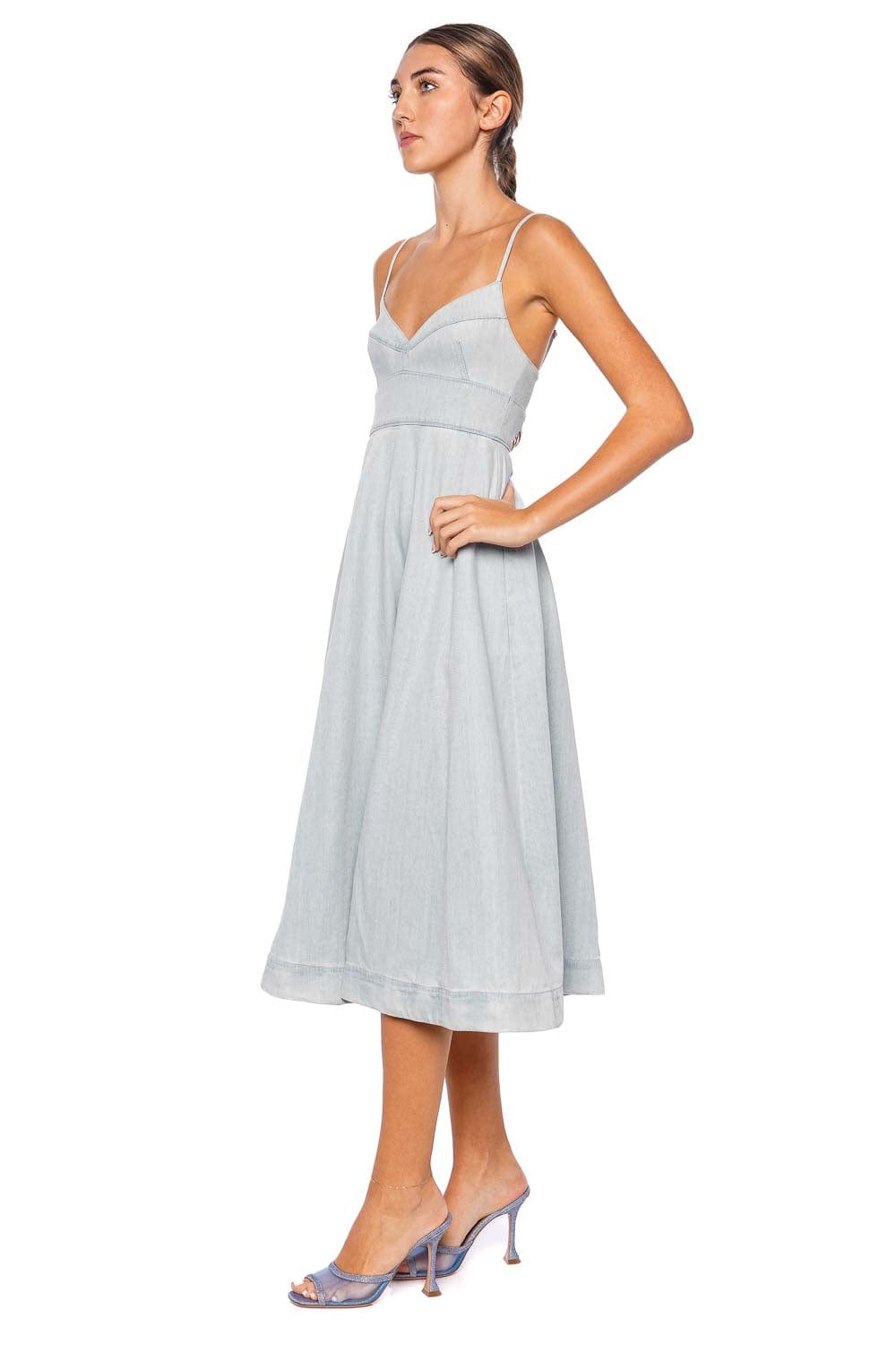 ZIMMERMANN Acacia Denim Swing Midi Dress