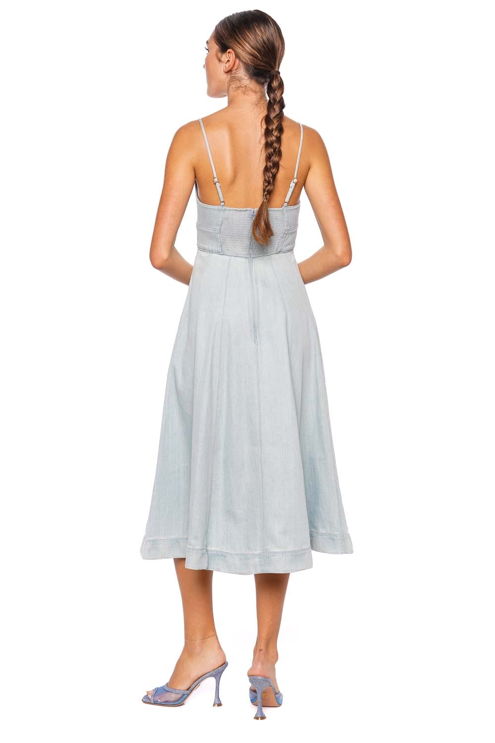 ZIMMERMANN Acacia Denim Swing Midi Dress